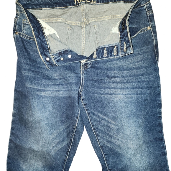 CROP JEANS HIGH WAIST SIZE 12 RUE 21 - Picture 3 of 5